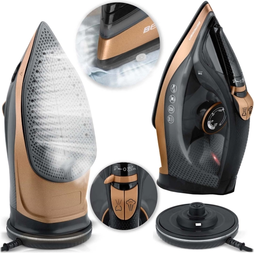 Ασύρματο σίδερο ατμού Berdsen 2600 W με κεραμική πλάκα σιδερώματος