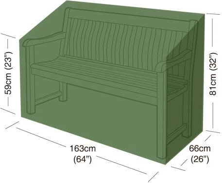 Καλύμματα για παγκάκι κήπου 163 × 66 × 81 cm, PE 90 g/μ²