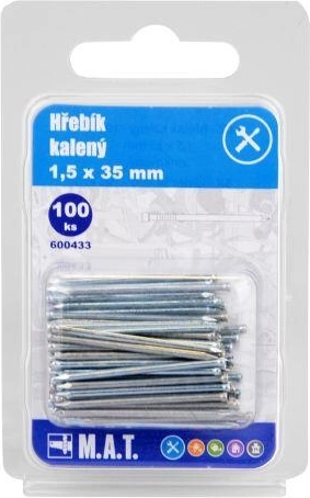 Σκληρυμένα καρφιά 35 × 1,5 mm γαλβανισμένα, 100 τεμ.