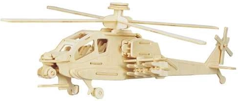Woodcraft ξύλινο 3D παζλ ελικόπτερο Apache