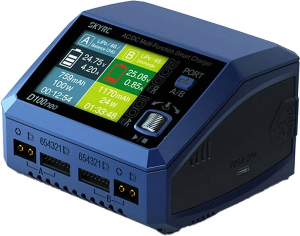 Διπλός έξυπνος φορτιστής SKYRC D100neo 200 W