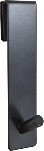 Μαύρη ανοξείδωτη κρεμάστρα πόρτας 6 × 20 cm