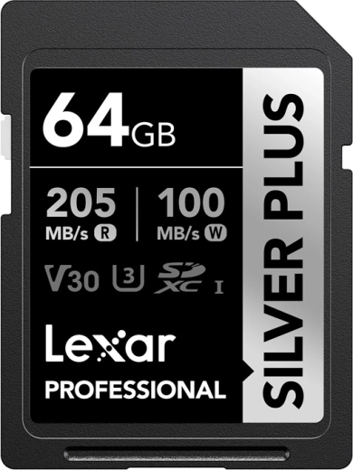 Κάρτα μνήμης Lexar Professional Silver Plus SDXC 64 GB