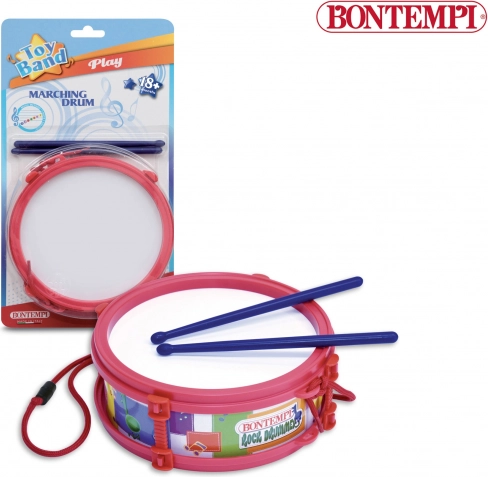 Bontempi παιδικό πομπώδες τύμπανο για παιδιά 17,5 × 17,5 × 6 cm