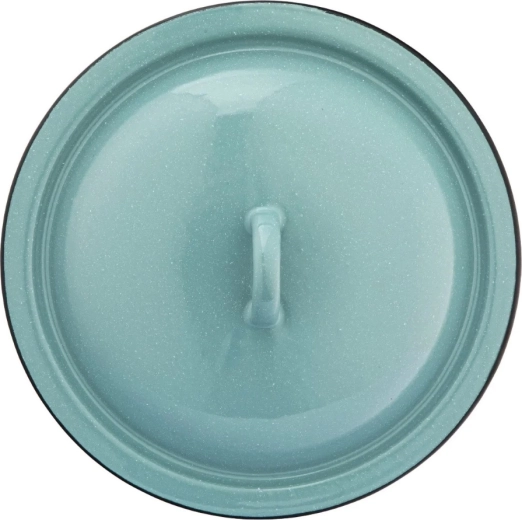 Εμαγιέ καπάκι 22 cm – φασκομηλί, πιτσιλωτό