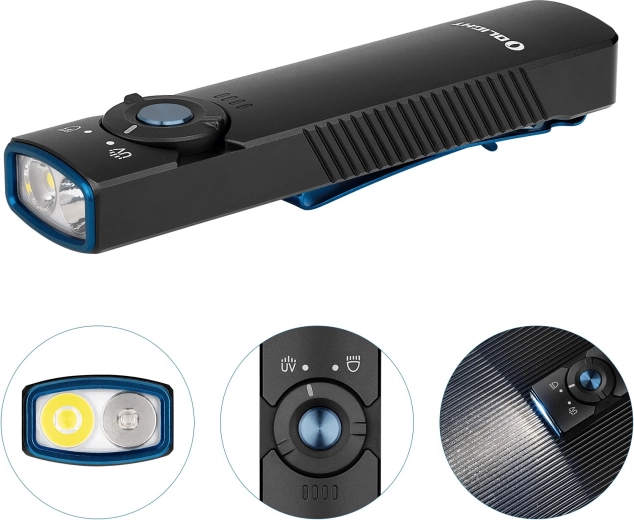 Διπλή πηγή φωτός: λευκή LED + UV 365 nm