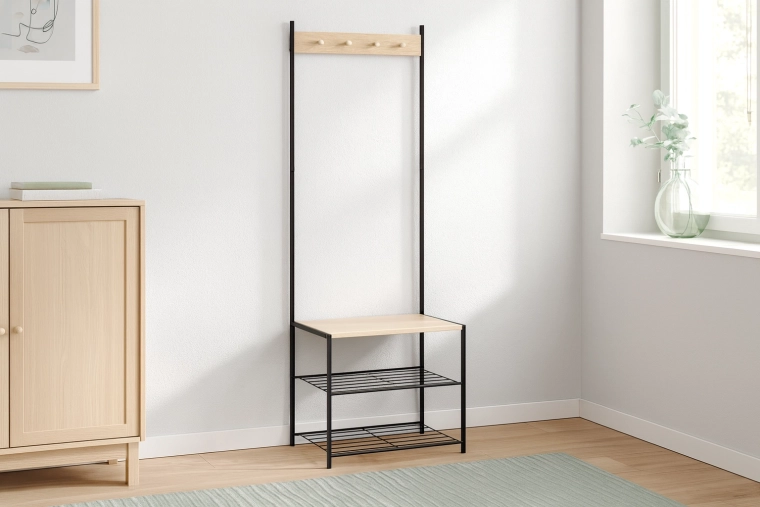 Αυτοστηριζόμενη κρεμάστρα με 3 ράφια 60 × 40 × 175 cm