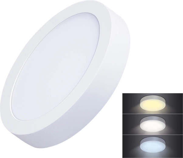 Solight στρογγυλό επιφανειακό μίνι πάνελ LED CCT 12 W 900 lm