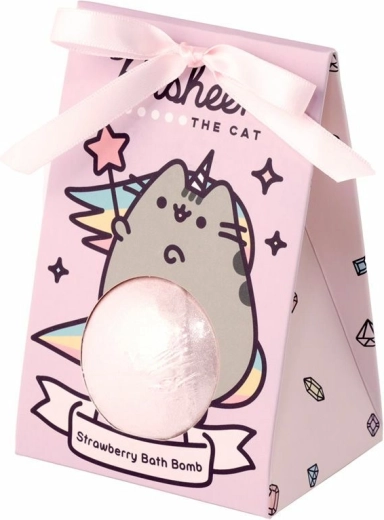 Pusheen The Cat αφρώδεις μπάλες μπάνιου με άρωμα φράουλας, 6×55 g