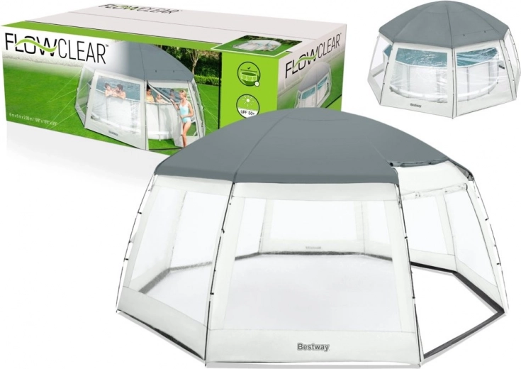 Κιόσκι για πισίνα 600 × 600 × 295 cm Bestway