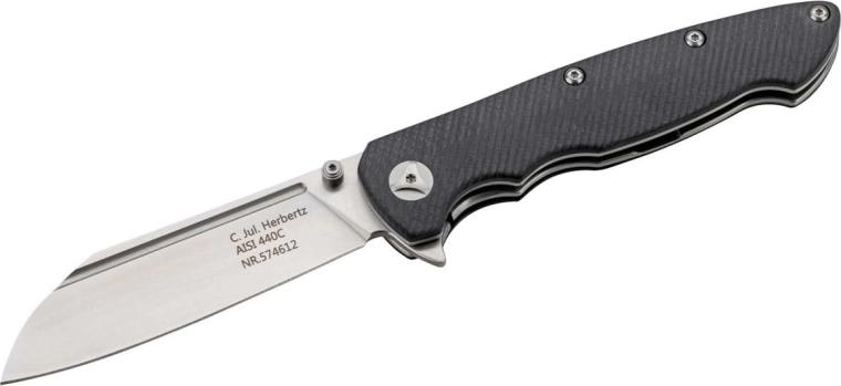 Μονόχειρο πτυσσόμενο μαχαίρι τσέπης 9 cm Sheepfoot, G10, μαύρο
