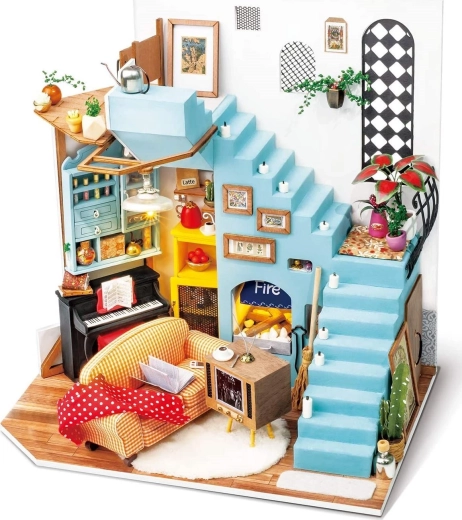 Rolife μινιατούρα γωνιάς καθιστικού – DIY κιτ κατασκευής με φωτισμό LED