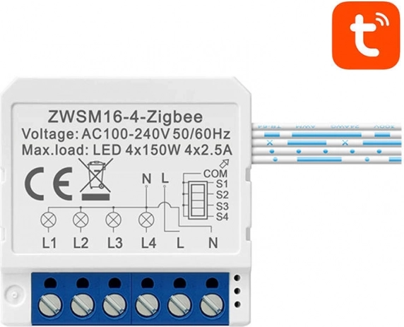 Έξυπνη μονάδα διακόπτη ZigBee Avatto TUYA – Τετρακάναλη