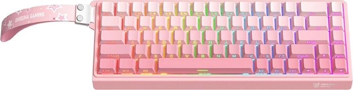Μηχανικό gaming πληκτρολόγιο ONIKUMA G69 ροζ 60% RGB