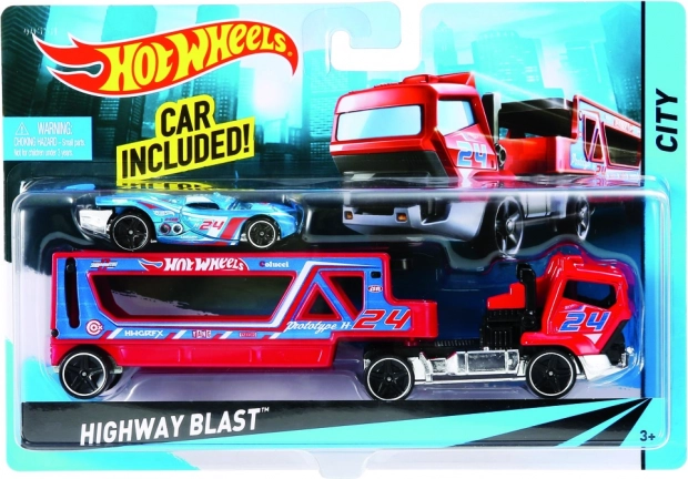 Hot Wheels μεταλλικός τράκτορας με αυτοκινητάκι (6 παραλλαγές) - 1 τεμ.