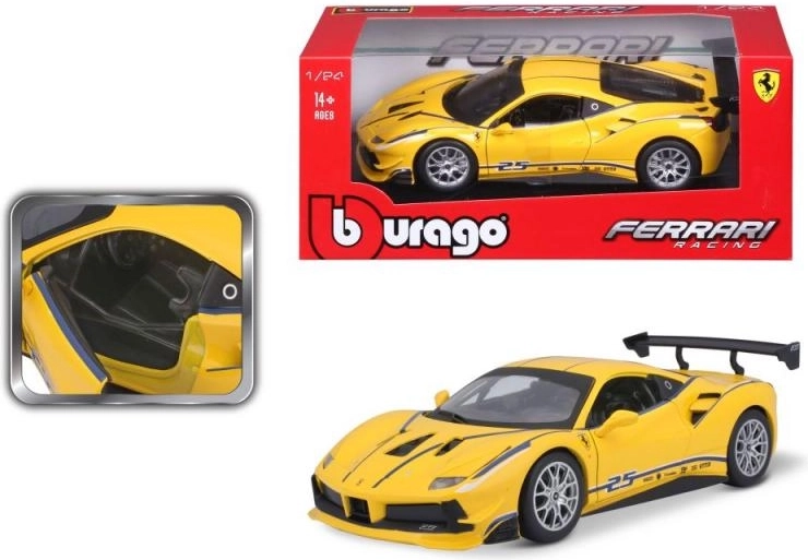 Μεταλλικό μοντέλο Bburago 1:24 Ferrari 488 Challenge κίτρινο