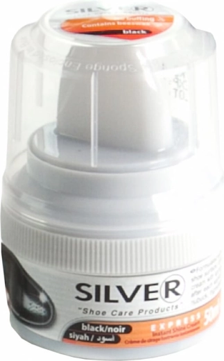 Silver αυτογυαλιστική κρέμα παπουτσιών με απλικατέρ μαύρη 50 ml