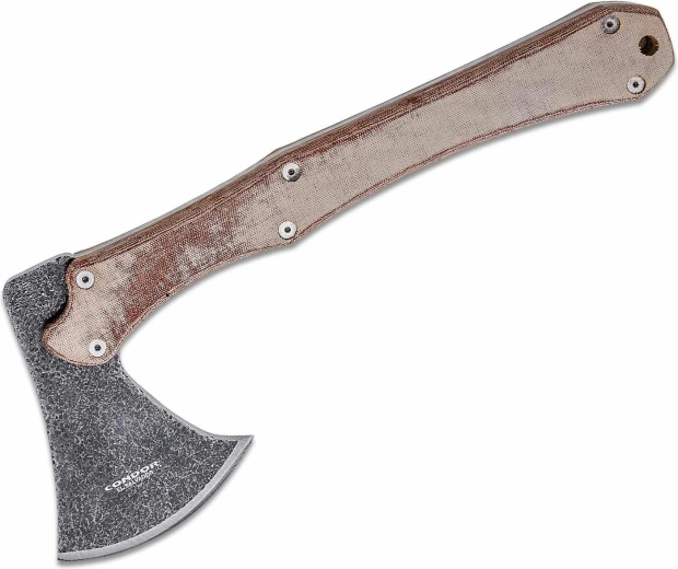 Τσεκούρι Condor Mountain P.A.S.S. 830 g, καφέ Micarta, δερμάτινη θήκη