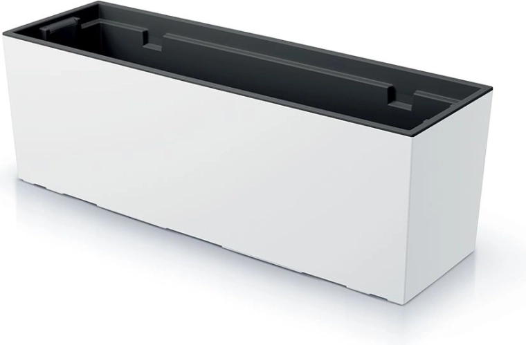 Ζαρντινιέρα με ένθετο URBI CASE 77 cm λευκή