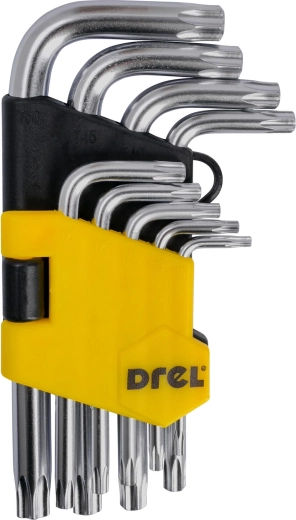 Σετ κλειδιών Άλεν TORX T10–T50, 9 τεμ., ατσάλι S2, DREL