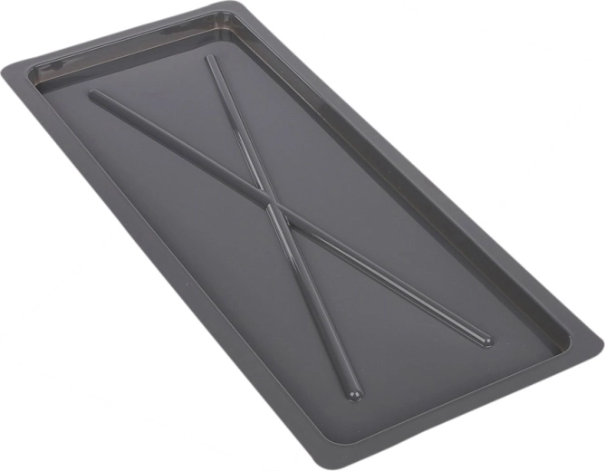 Μεταλλική ασημί λεκάνη αποστράγγισης Metpol 55 × 24 cm για ντουλαπάτο στραγγιστήρι 60 cm