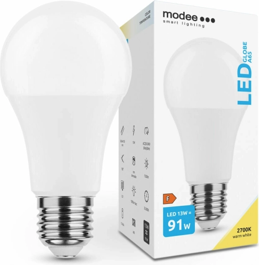 Modee Smart Lighting LED λαμπτήρας τύπου γλόμπου E27 13 W θερμό λευκό