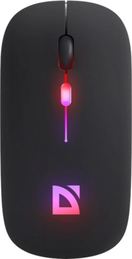 Ασύρματο ποντίκι DEFENDER Touch, αθόρυβο κλικ, RGB, BT + 2,4 GHz, επαναφορτιζόμενο, 800/1200/1600 DPI, μαύρο
