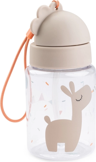 Done by Deer μπουκάλι με καλαμάκι Celebration αμμουδί 280 ml