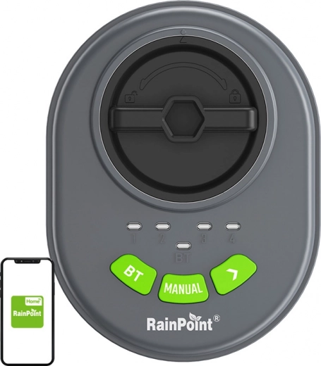 RainPoint έξυπνος ρυθμιστής άρδευσης 4 ζωνών με Bluetooth και εφαρμογή