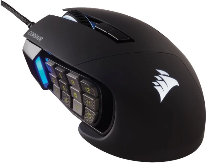 Gaming ποντίκι Corsair Scimitar RGB Elite 18.000 DPI, μαύρο