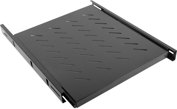 Συρόμενο ράφι 1U για 19" rack βάθους 800 mm, μαύρο