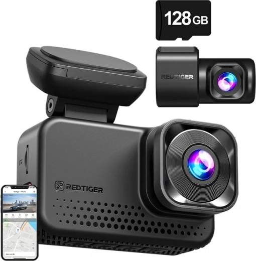 Κάμερα αυτοκινήτου REDTIGER VC70 4K και 2,5K με Wi-Fi και κάρτα 128 GB