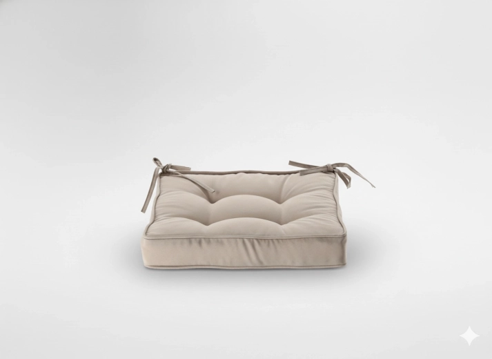 Μαξιλάρι καρέκλας 40 × 40 × 6 cm, φυσικό