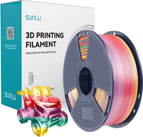 Sunlu PLA+ silk νήμα duhový rainbow 01 1,75 mm 1 kg