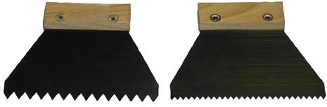 Ατσάλινη σπάτουλα 140 mm με χοντρά δόντια