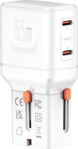 Δύο θύρες USB‑C + αντάπτορας USB‑C → USB‑A