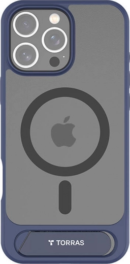 Θήκη Torras Pstand για iPhone 16 Pro μπλε