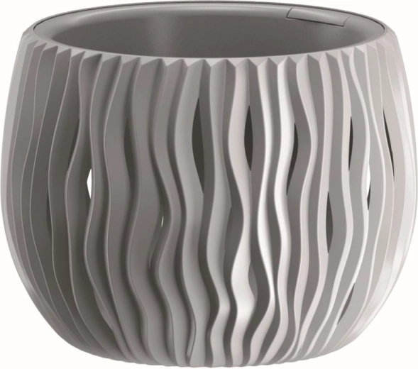 Γλάστρα Sandy Bowl με εσωτερικό ένθετο 18 cm – γκρι πέτρα