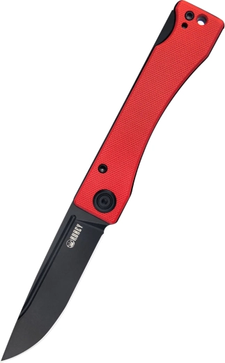 Πτυσσόμενο μαχαίρι τσέπης Kubey Akino 7,7 cm Blackwash κόκκινο G10
