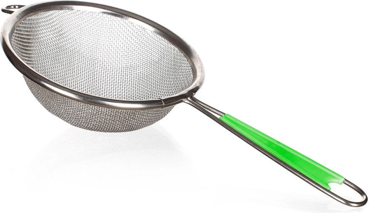Σουρωτήρι 10 cm CULINARIA, μεταλλικό με πράσινη πλαστική λαβή