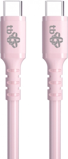 Καλώδιο USB-C σε USB-C 60W gel 1m ροζ