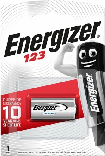 Λιθίου φωτογραφική μπαταρία Energizer CR123A 3 V