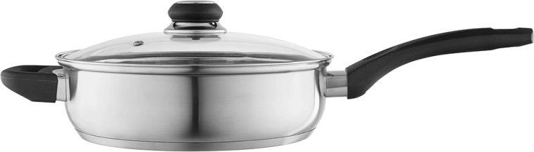 Altom Design Emilio ανοξείδωτο βαθύ τηγάνι με καπάκι 24 cm, 2,8 l