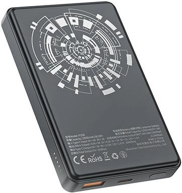 Ασύρματο powerbank MagSafe 10000mAh 22,5W μαύρο