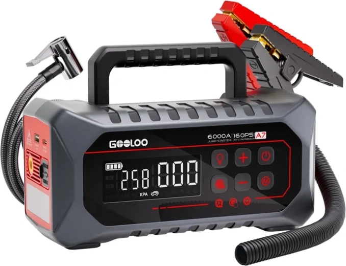 GOOLOO A7 συσκευή εκκίνησης με κομπρεσέρ και powerbank