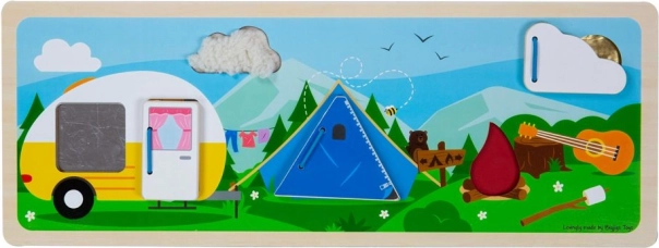 Bigjigs Toys αισθητηριακό παζλ – κάμπινγκ στη φύση