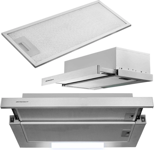 Τηλεσκοπικός απορροφητήρας κουζίνας BERDSEN 60 cm Inox
