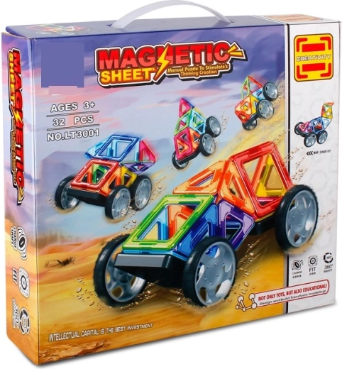 Μαγνητικό σετ κατασκευών Magnetic Sheet – 32 τεμάχια