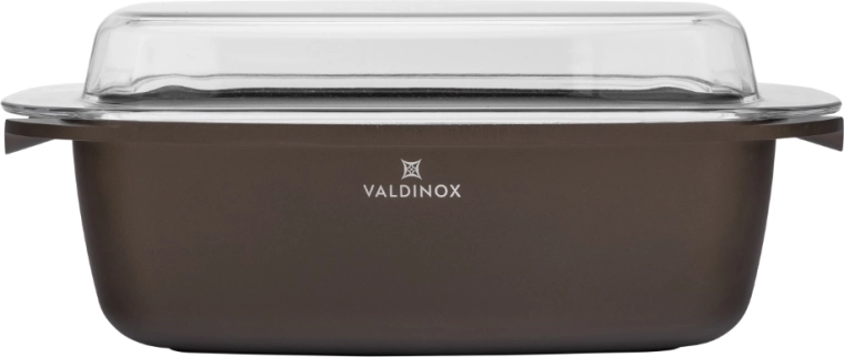 Valdinox Aurum ορθογώνια γάστρα με καπάκι 32 × 21 cm, 5,7 l