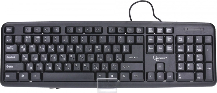 Τυπικό πληκτρολόγιο USB με κυριλλικά, μαύρο